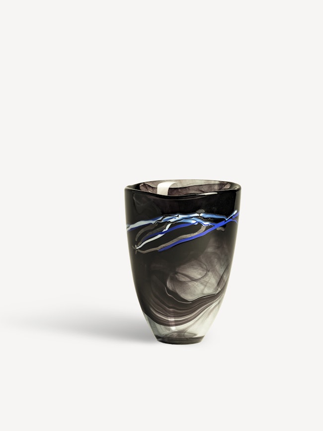 Contrast vase black 200mm