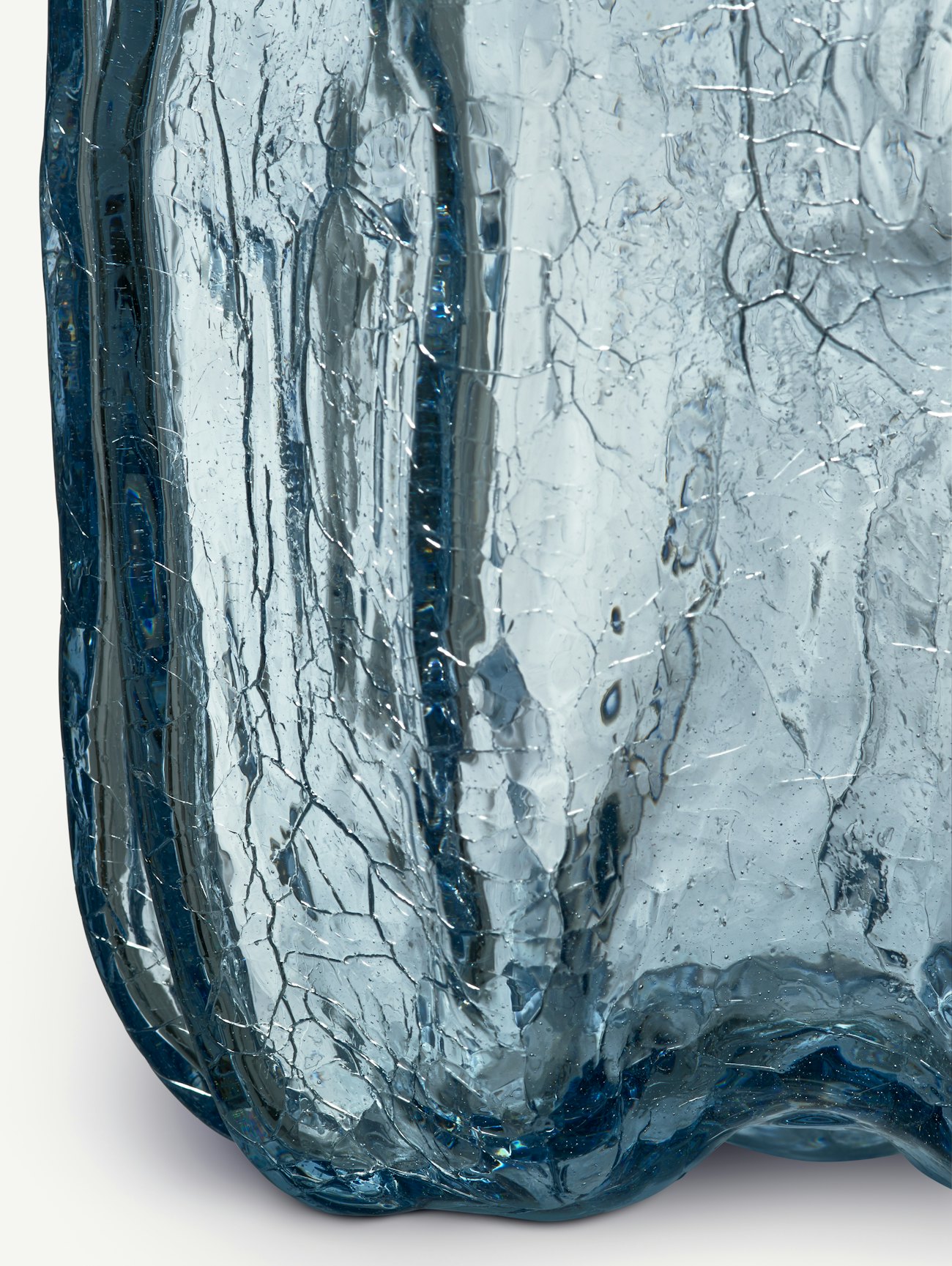 | glass Crackle vase Kosta circular Boda 270mm