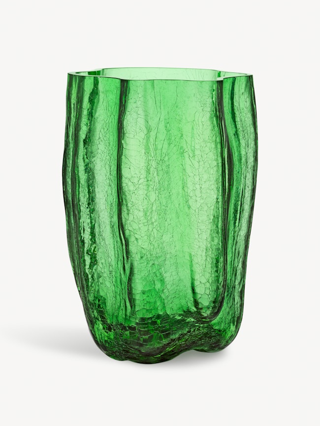 Crackle vase green 370mm