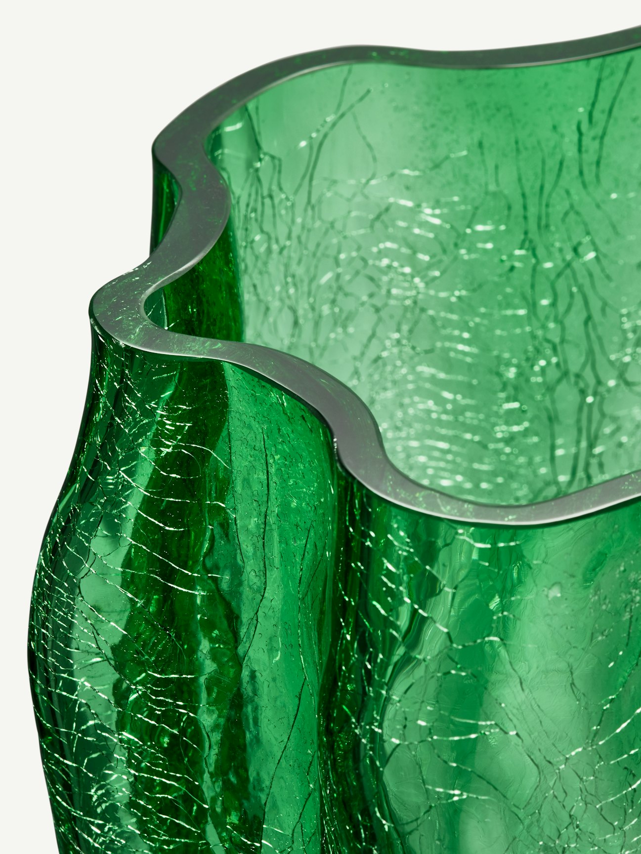 Crackle vase green 370mm Boda | Kosta