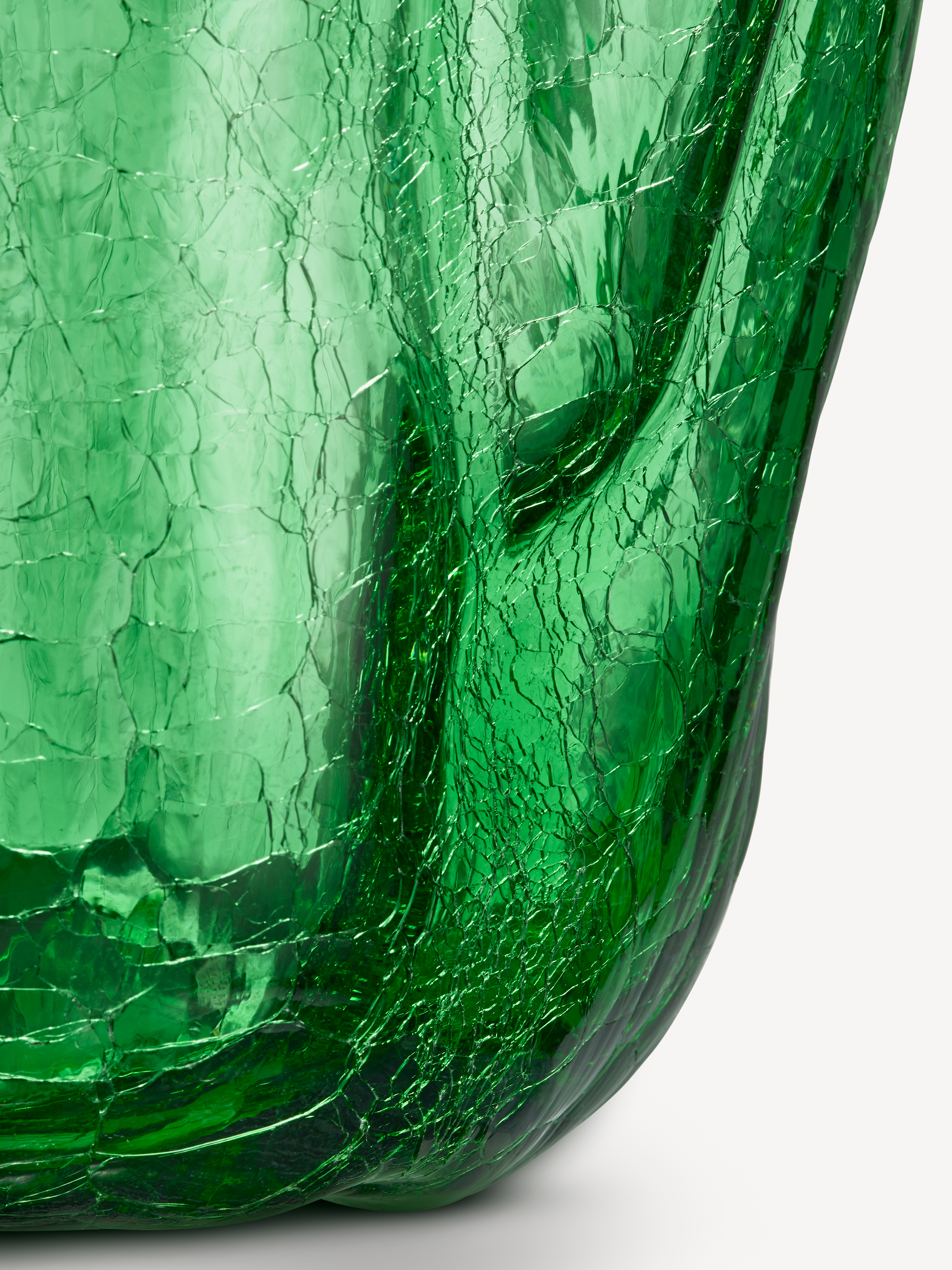 green | Boda vase 370mm Kosta Crackle