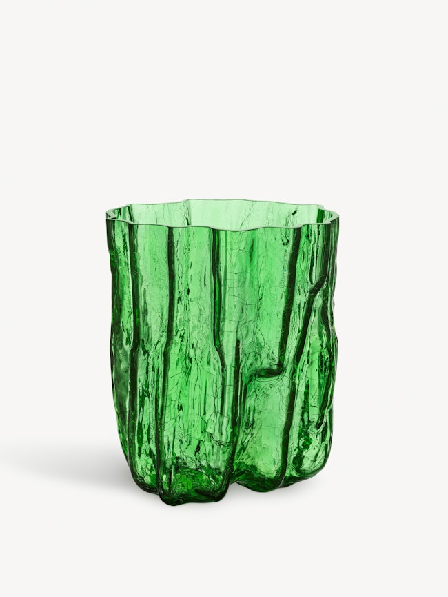 Crackle vase green 270mm