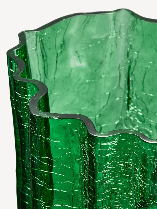 Crackle vase green 270mm