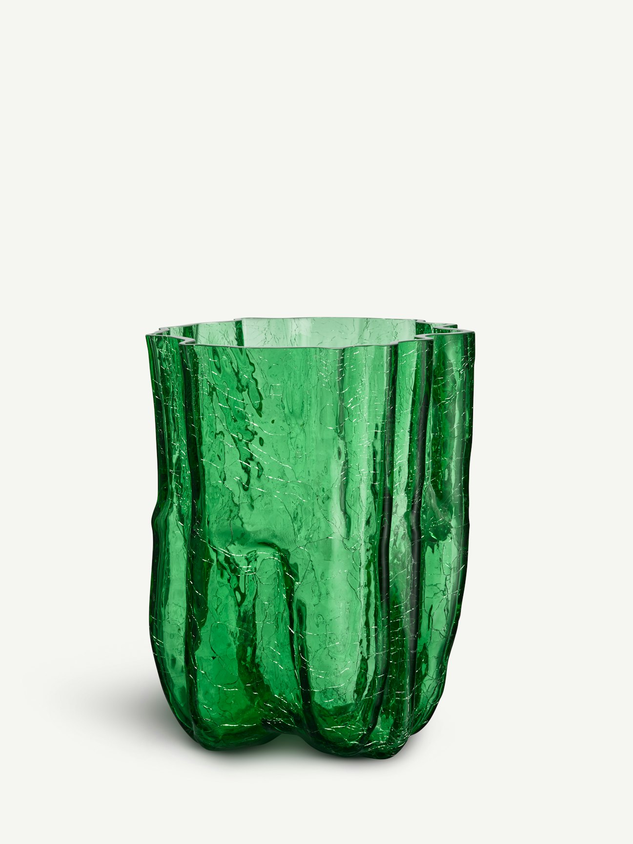Crackle vase green | 270mm Kosta Boda
