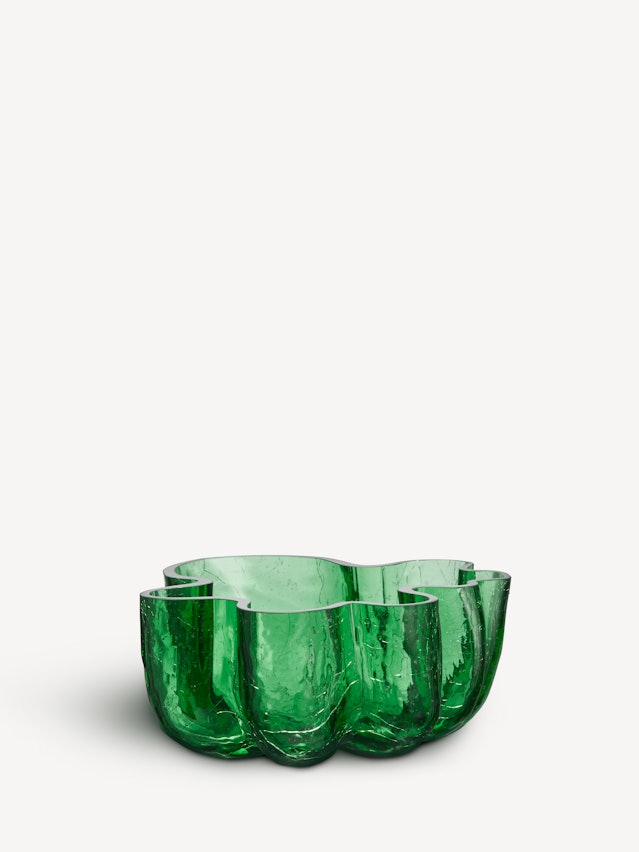 | Kosta Boda green Crackle 370mm vase