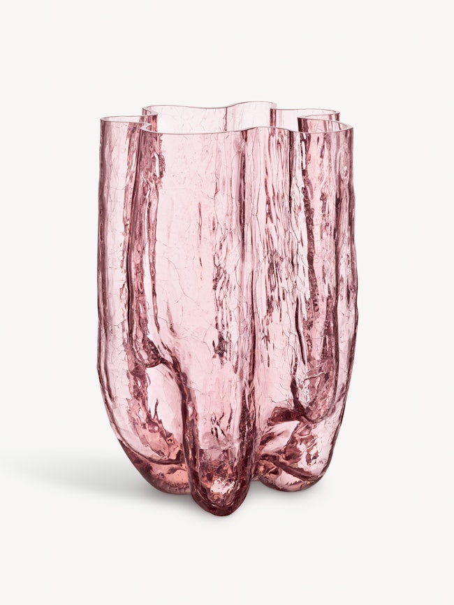 Crackle vase pink 370mm