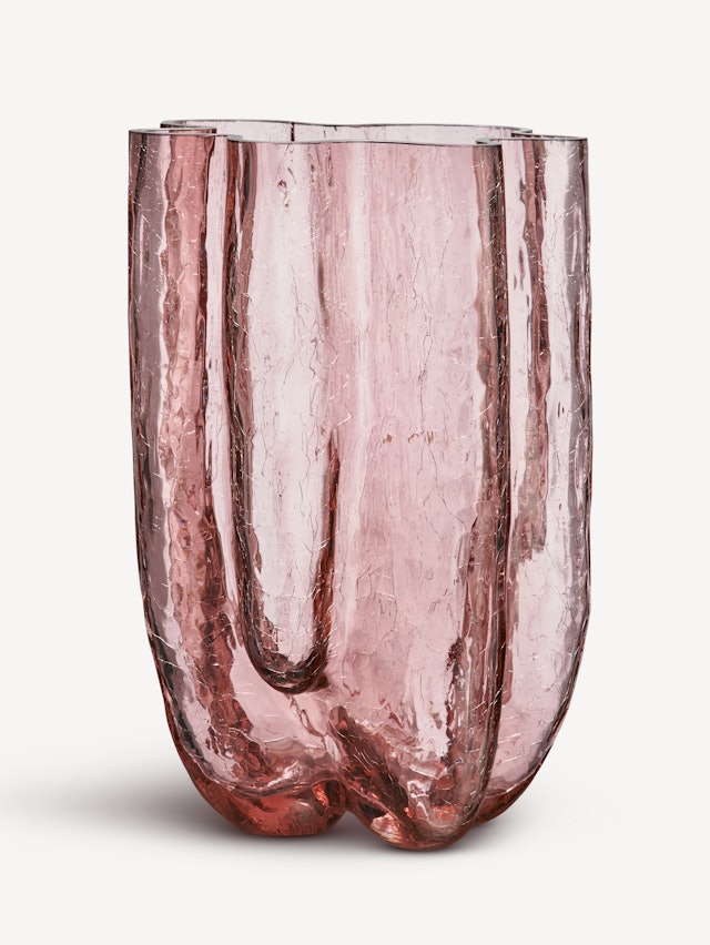 Crackle vase pink 370mm