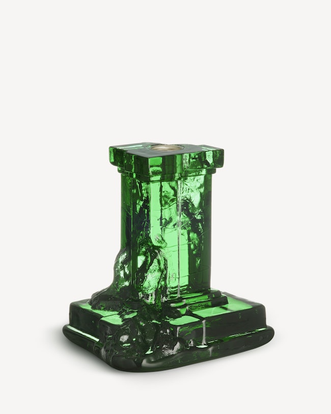 Rocky Baroque candlestick emerald green 150mm