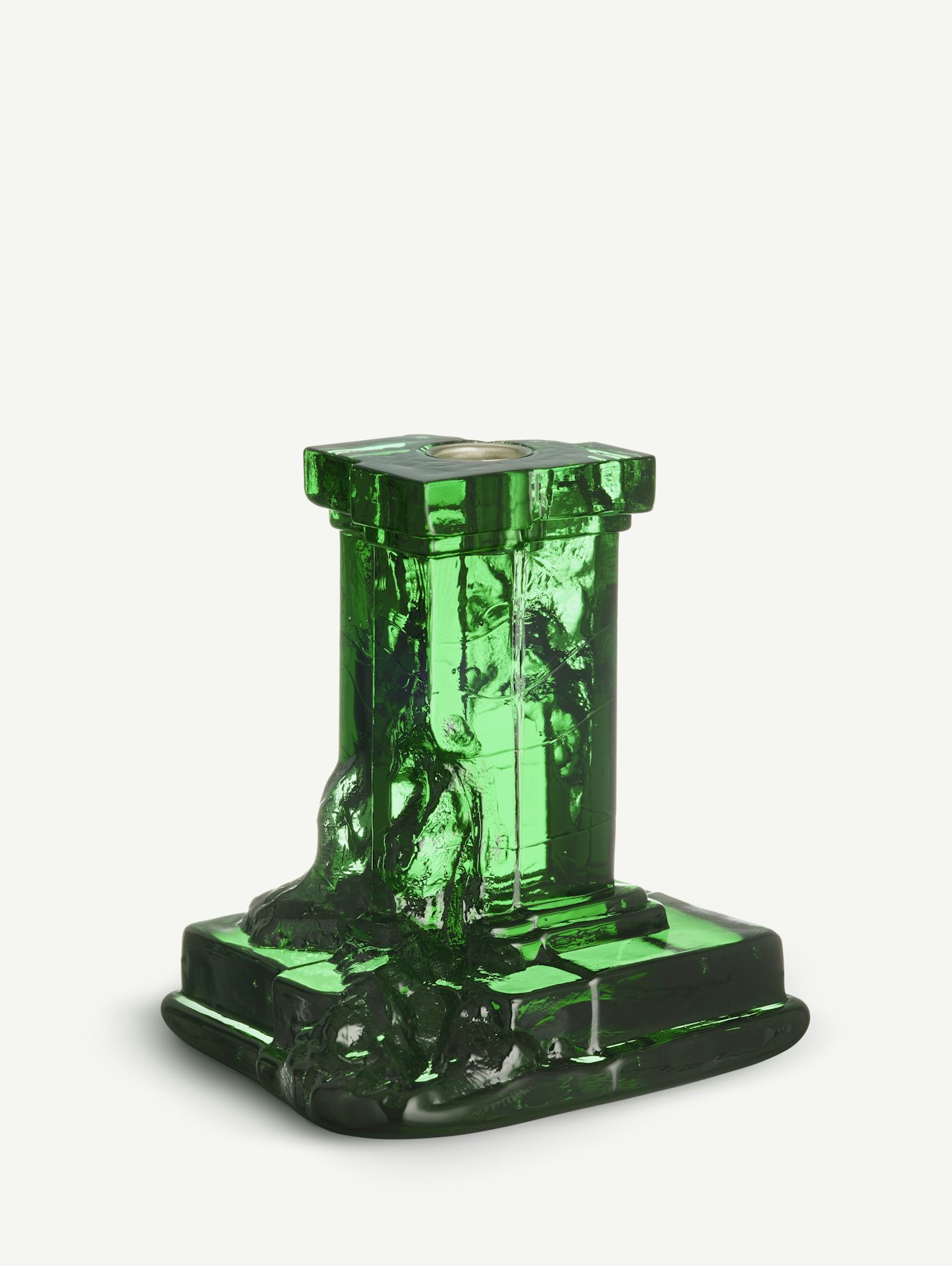 Rocky Baroque candlestick emerald green 150mm
