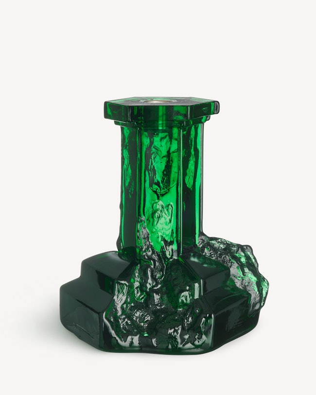 Rocky Baroque candlestick emerald green 175mm