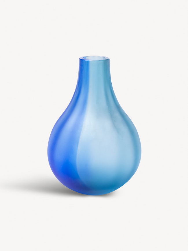 Iris vase blue frosted, EL AC-23
