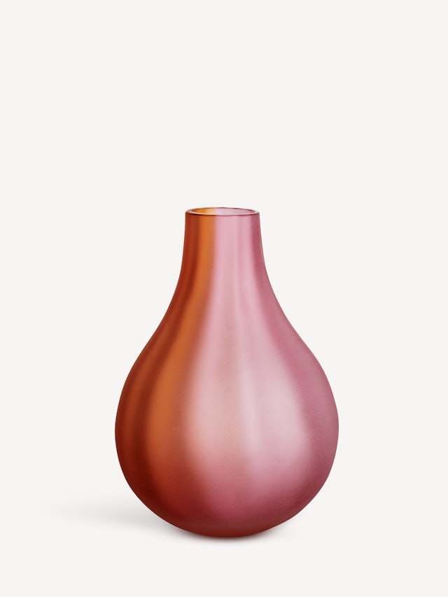 Iris vase pink/amber frosted, EL AC-23