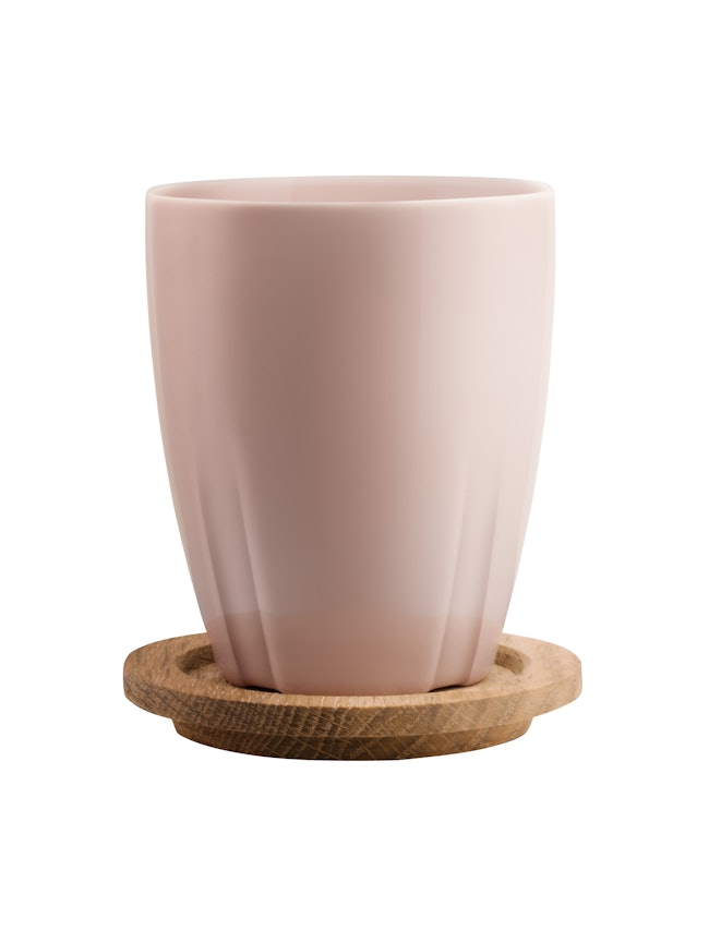 Bruk mug oak lid light pink 35cl 2-pack