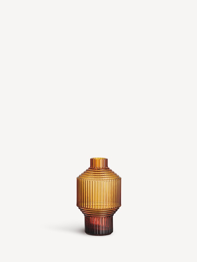 Pavilion vase dark amber 134mm