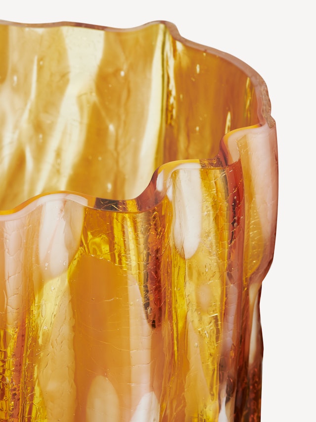 circular Crackle vase 270mm | glass Boda Kosta