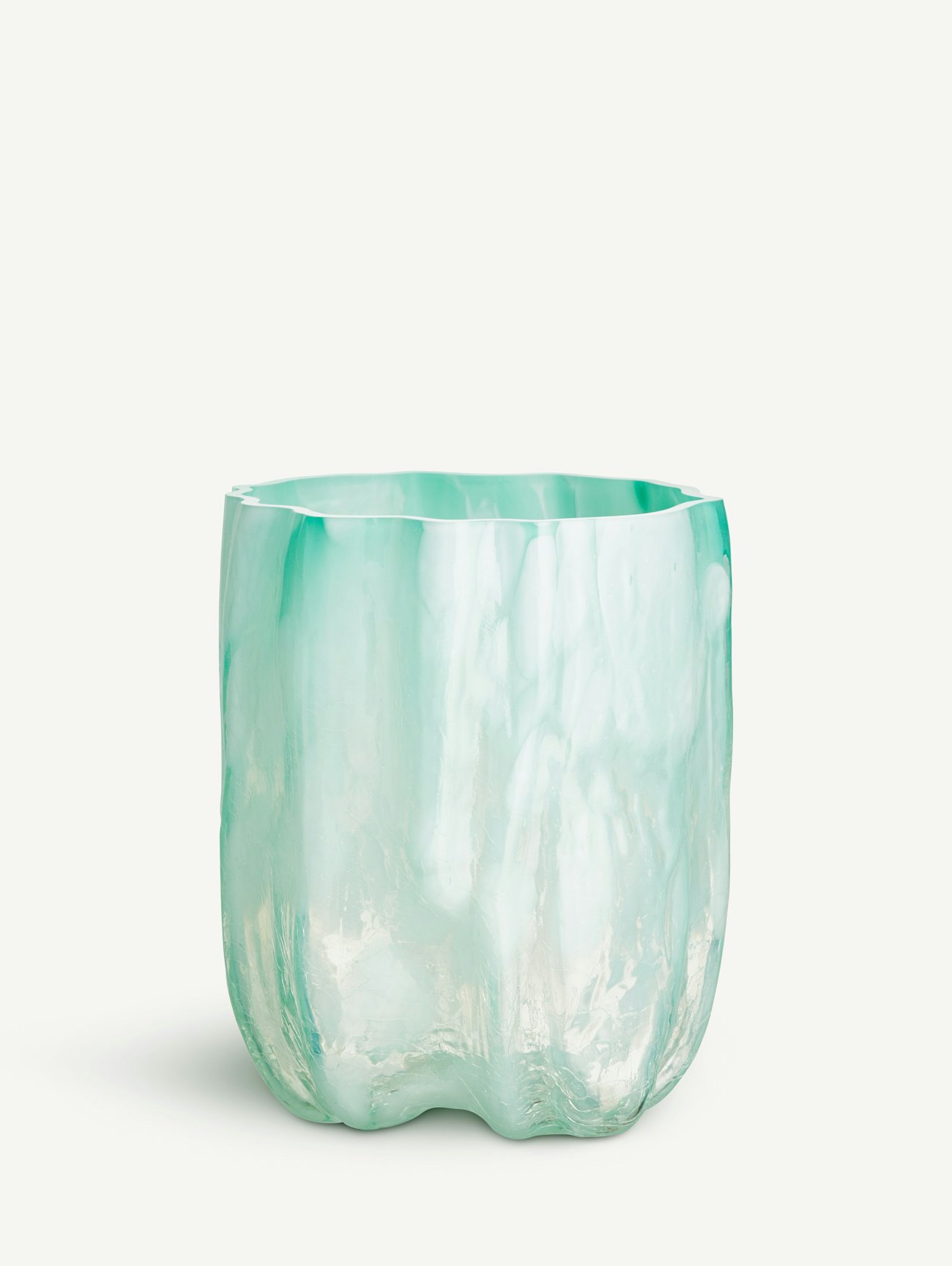 Crackle vase jade green 270mm