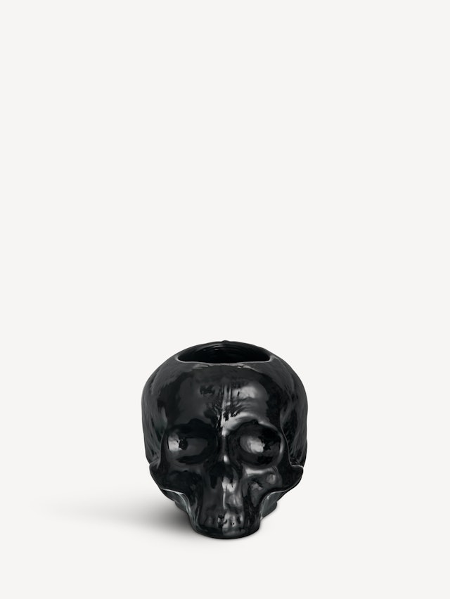 Still Life skull ljuslykta svart 85mm