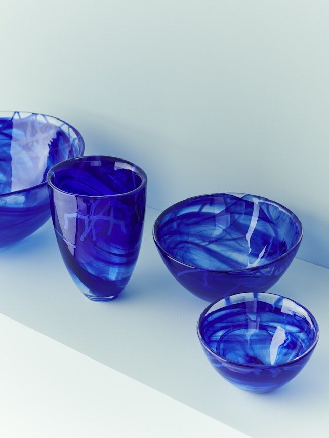 Contrast bowl blue/blue 350mm