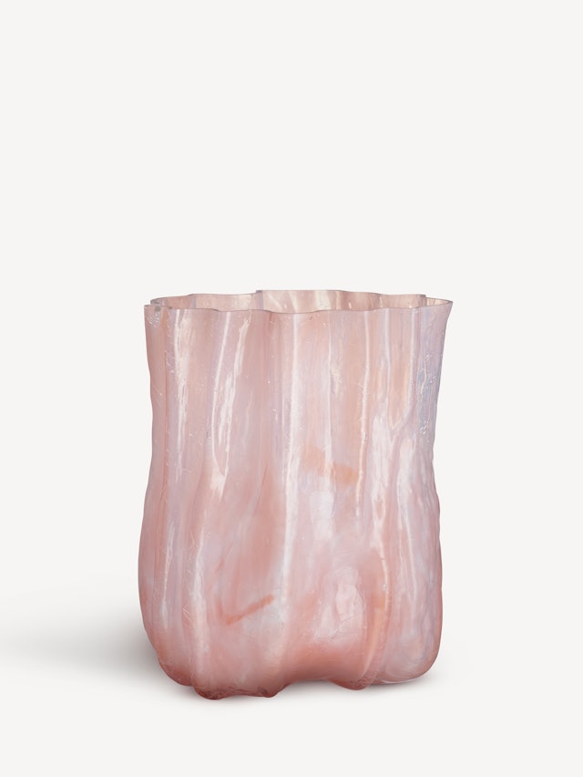 Crackle vase pink pearl 270mm