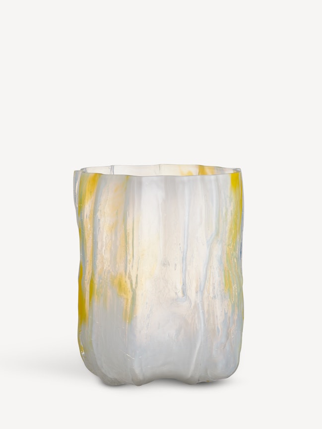 Crackle vase 270 mm lemon sorbet