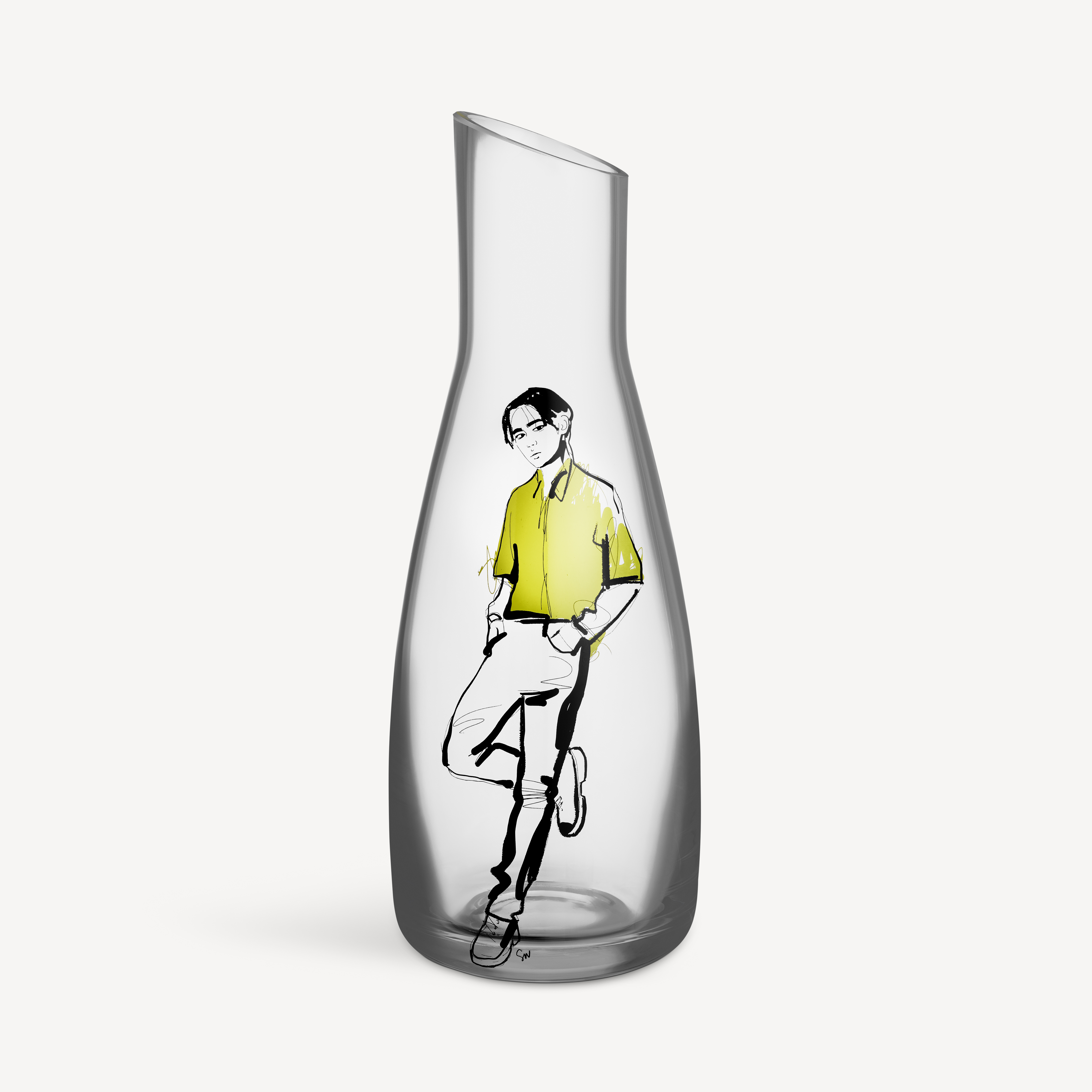All about you Welcome Him carafe yellow 100cl
