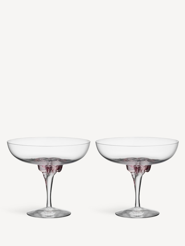 Sugar dandy coupe champagne glass pink 32cl 2-pack