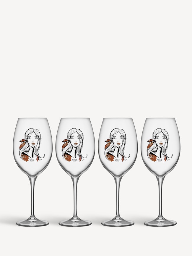 All about you Wait for her wine glass 52cl 4-pack