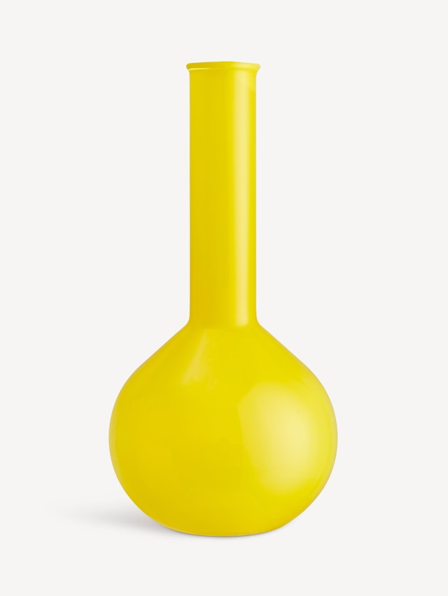 Lab round flask vase yellow 315mm Lab round flask vase yellow 315mm