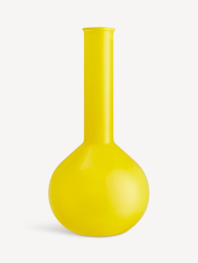 Lab round flask vase yellow 315mm Lab round flask vase yellow 315mm
