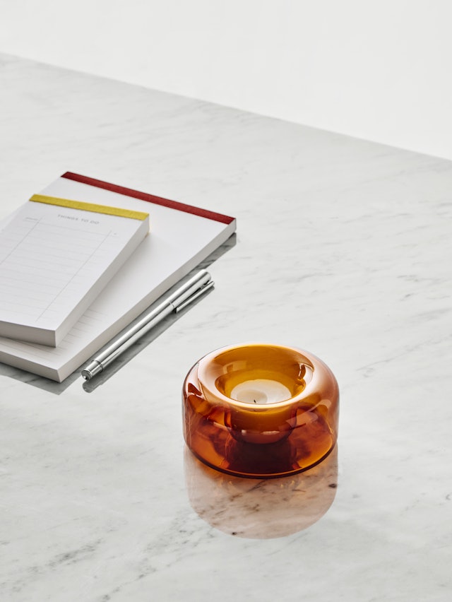 Happy votive amber 47mm Happy votive amber 47mm