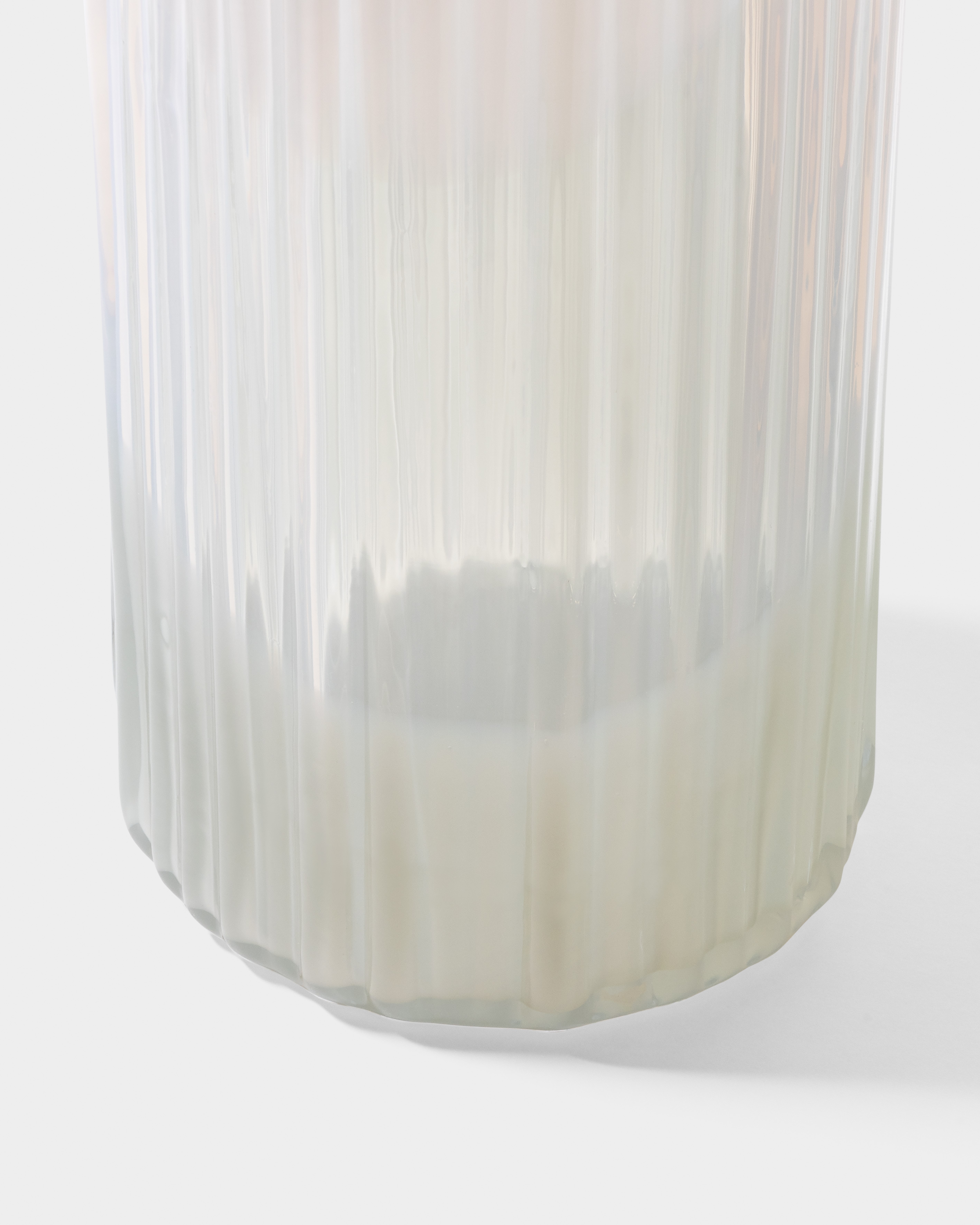 Plissé vas vit/klar/gröngrå ED 10