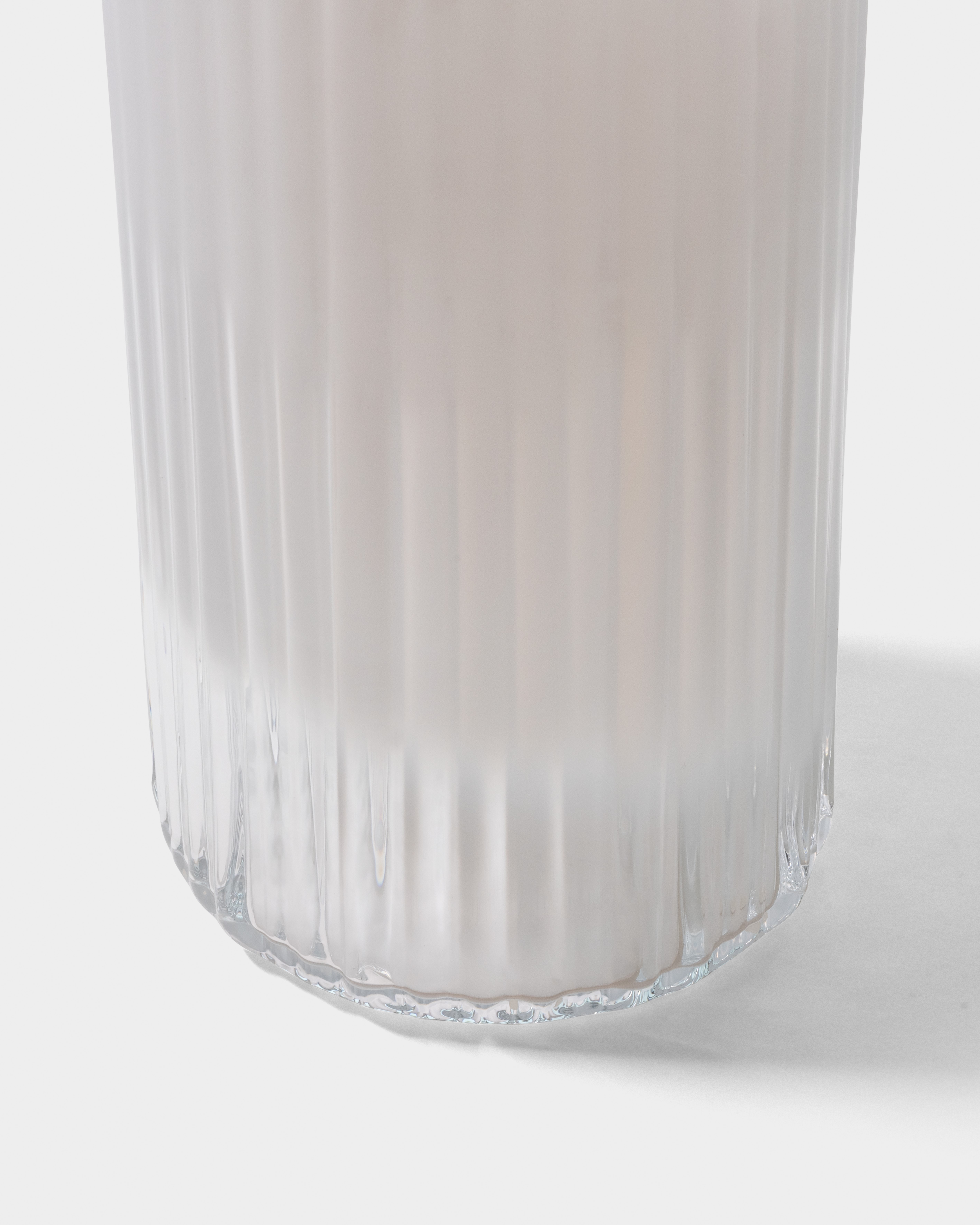 Plissé vas vit/klar sandblästrad ED 10
