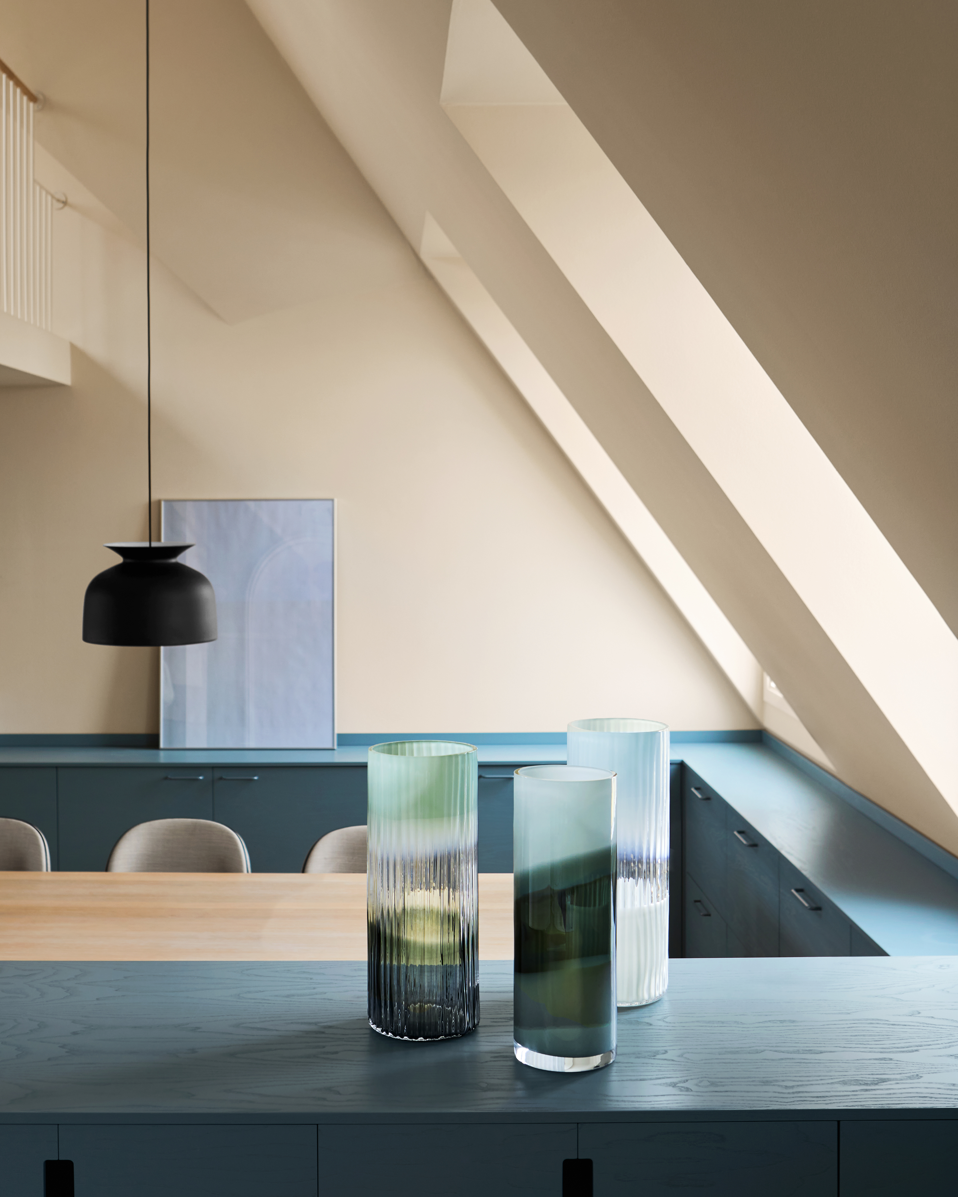 Landscape vase light blue/green/green ED 10