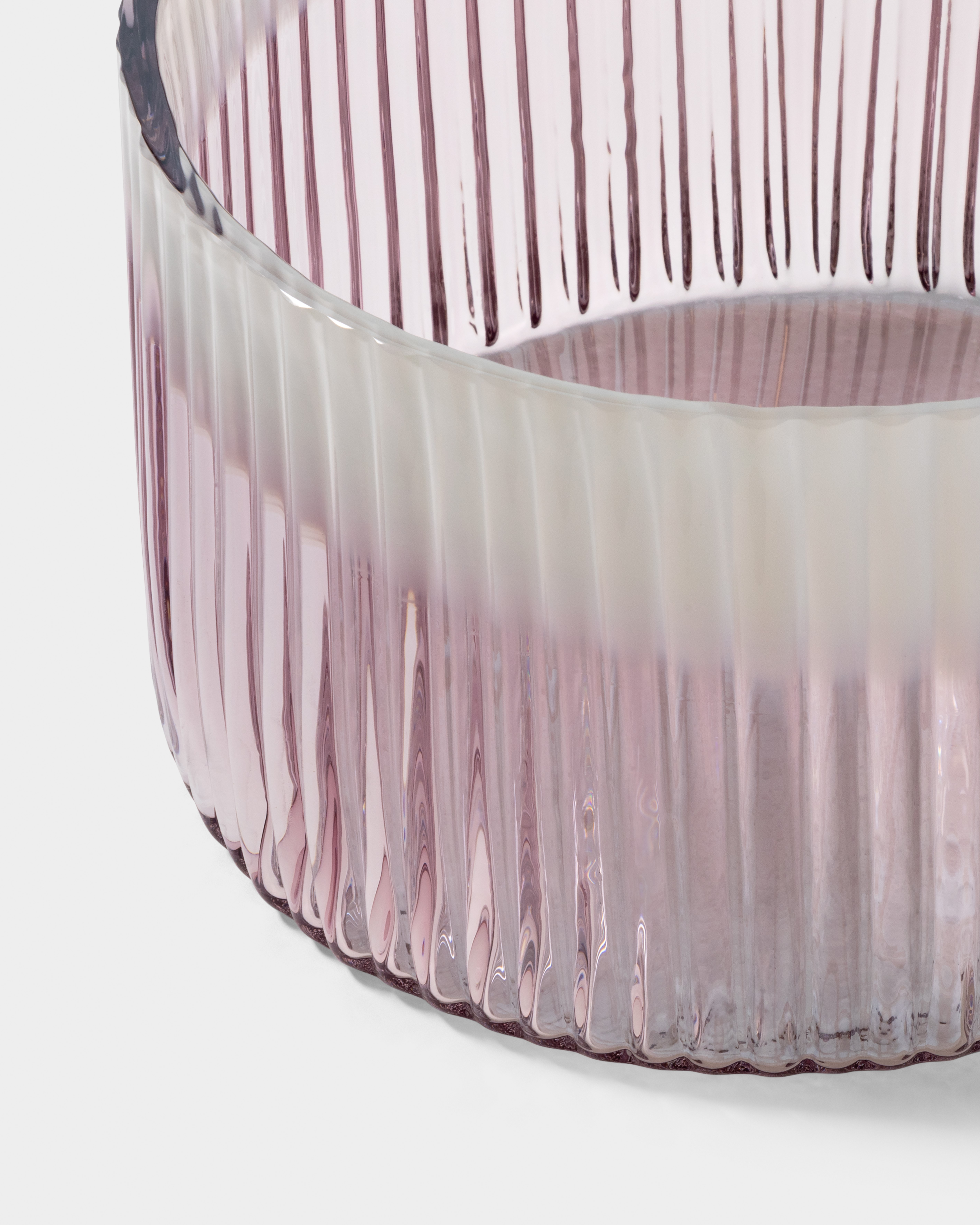 Plissé skål vit/rosaED 10