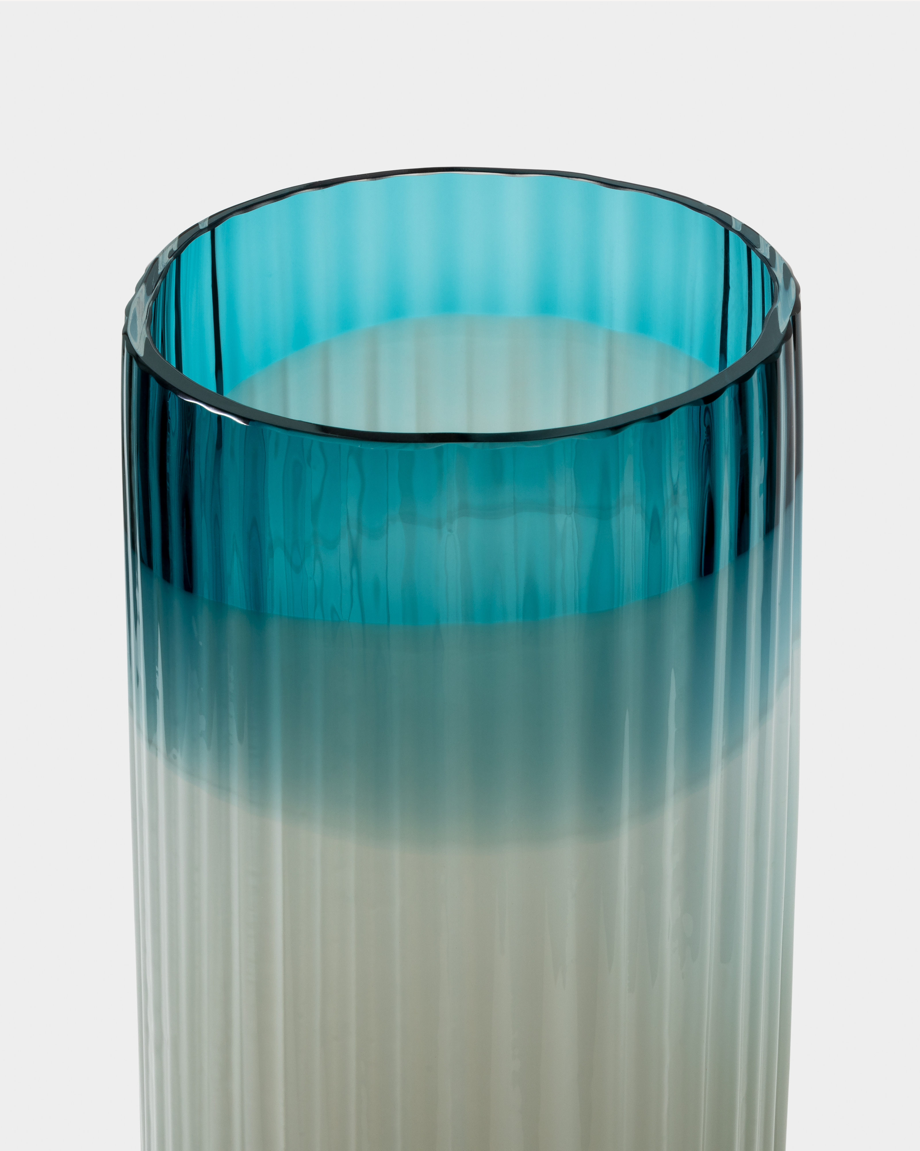 Plissé vas turkos/ljusblå/svart ED 10