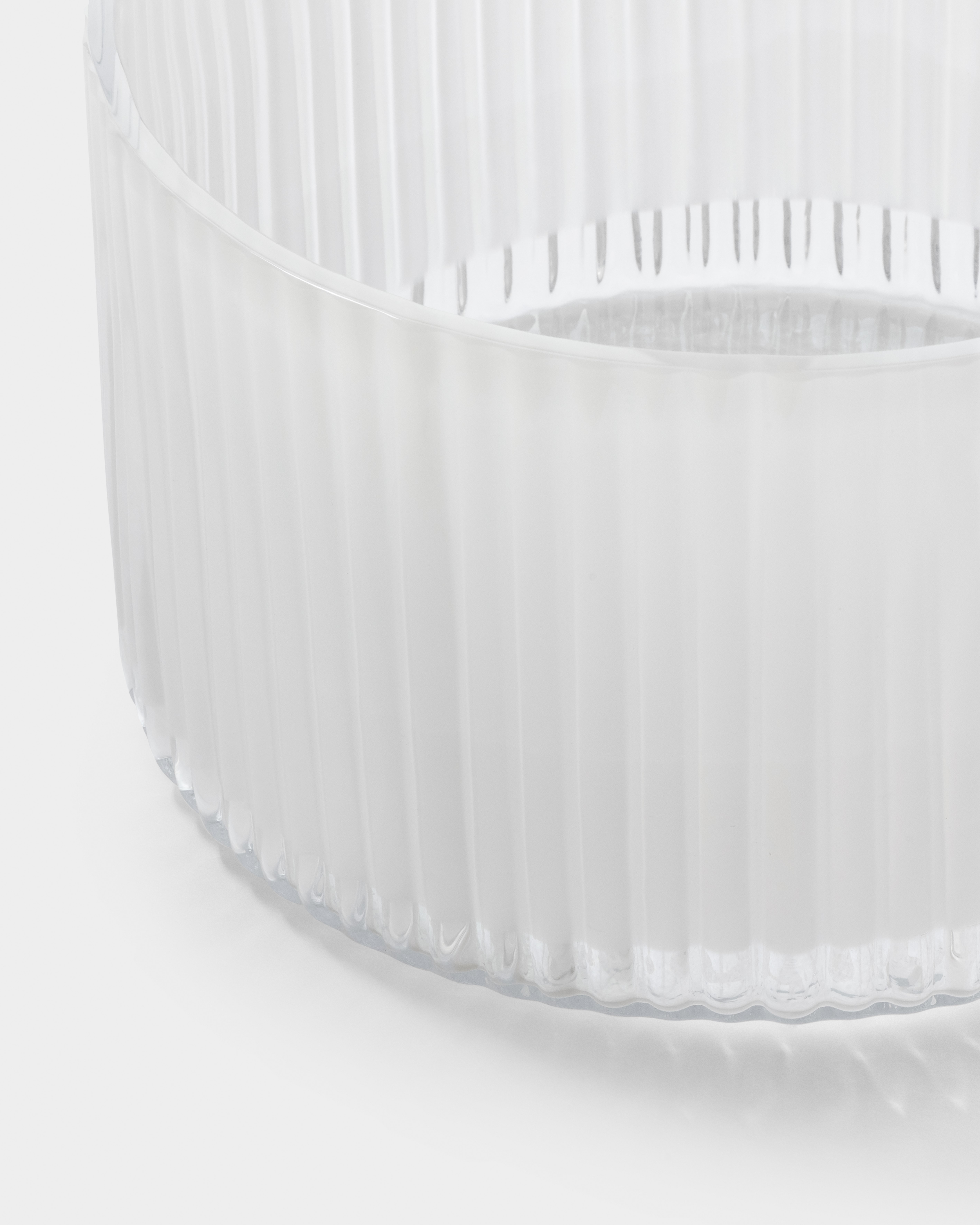 Plissé skål vit/klar ED 10