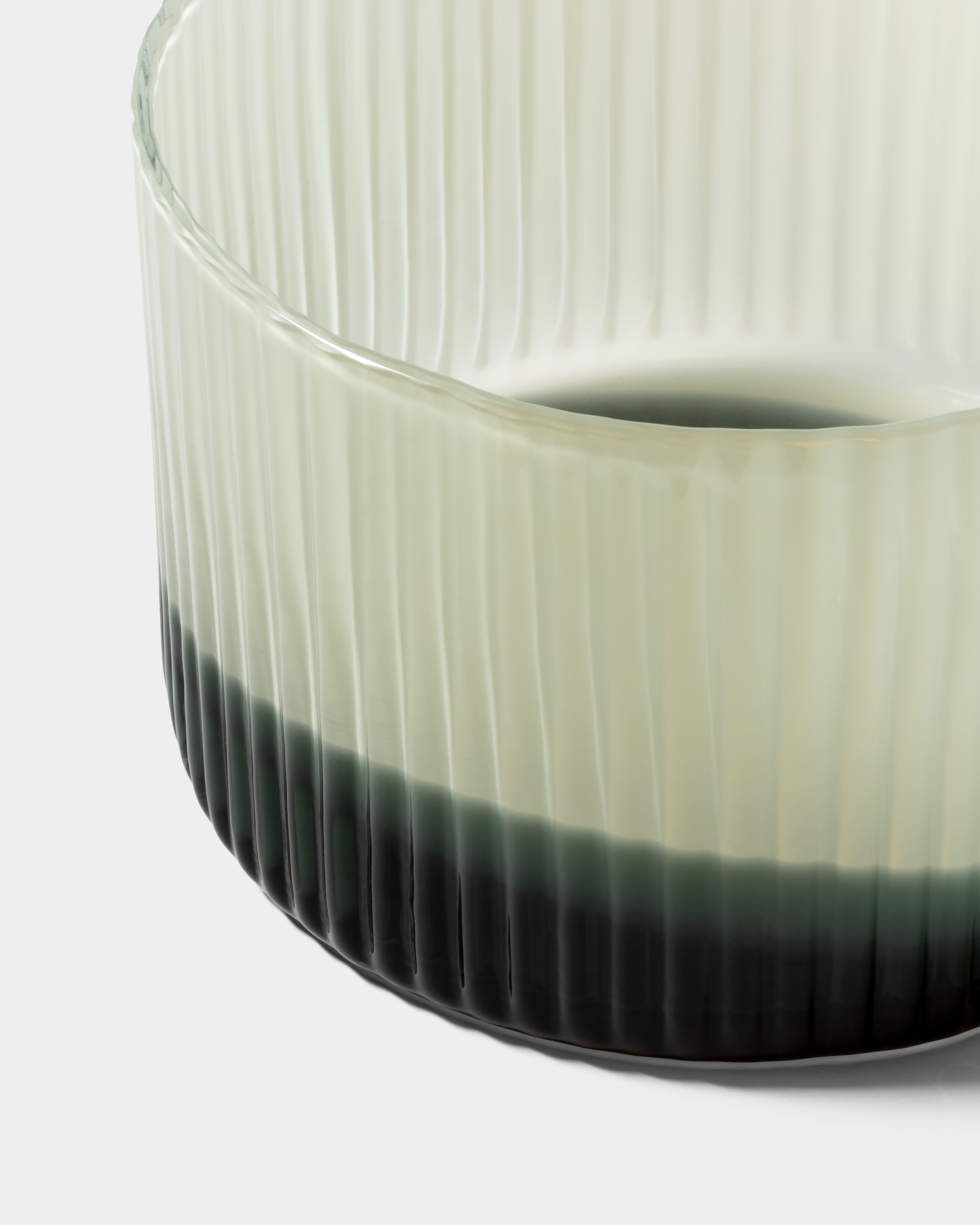 Plissé skål grön/mörkgrön ED 10