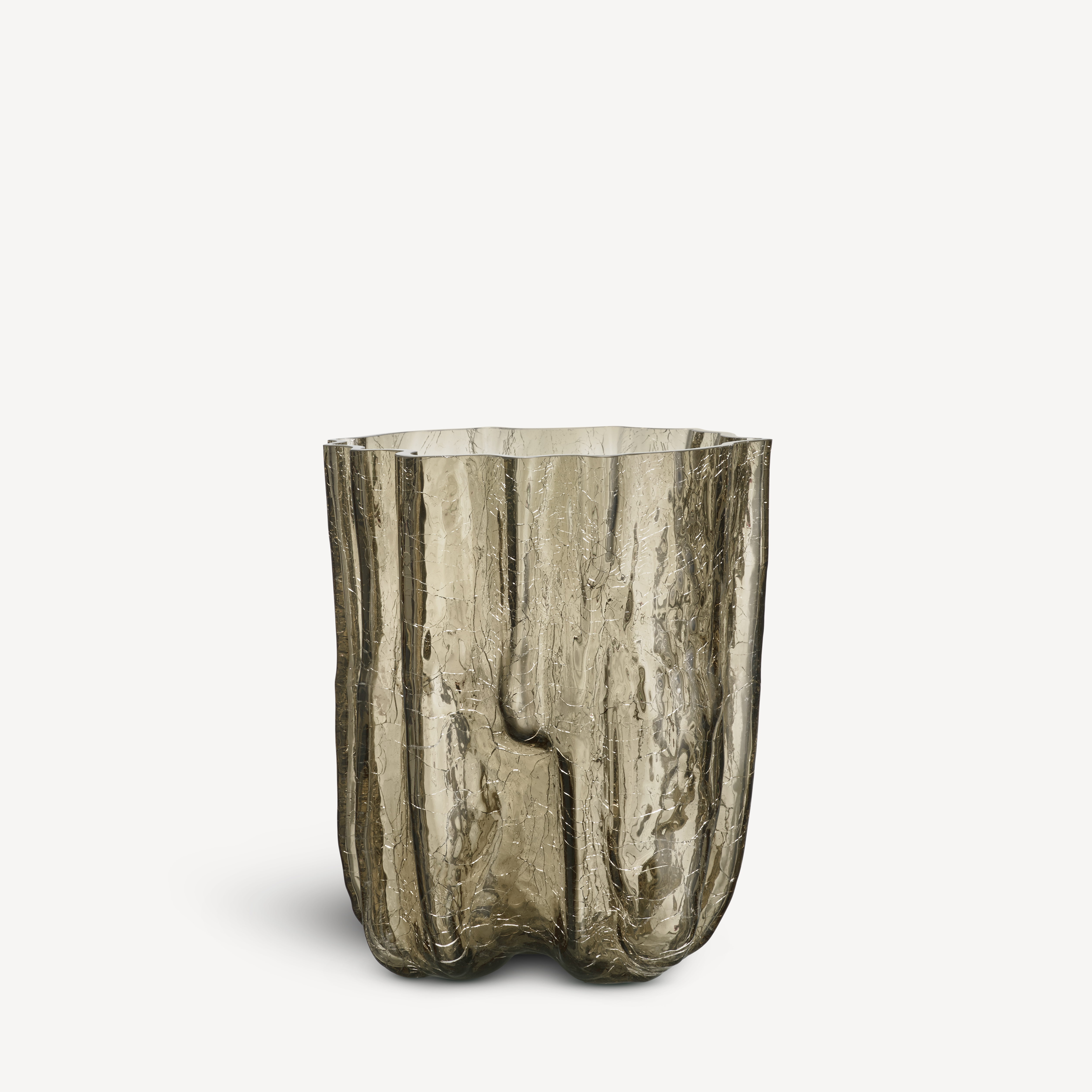 Crackle vase taupe 270mm