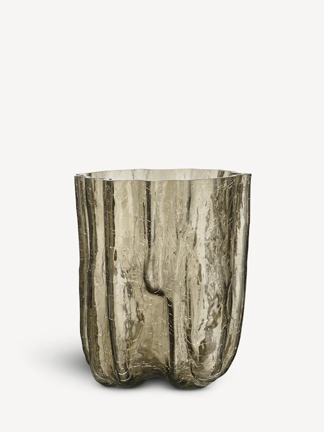 Crackle vase taupe 270mm Crackle vase taupe 270mm