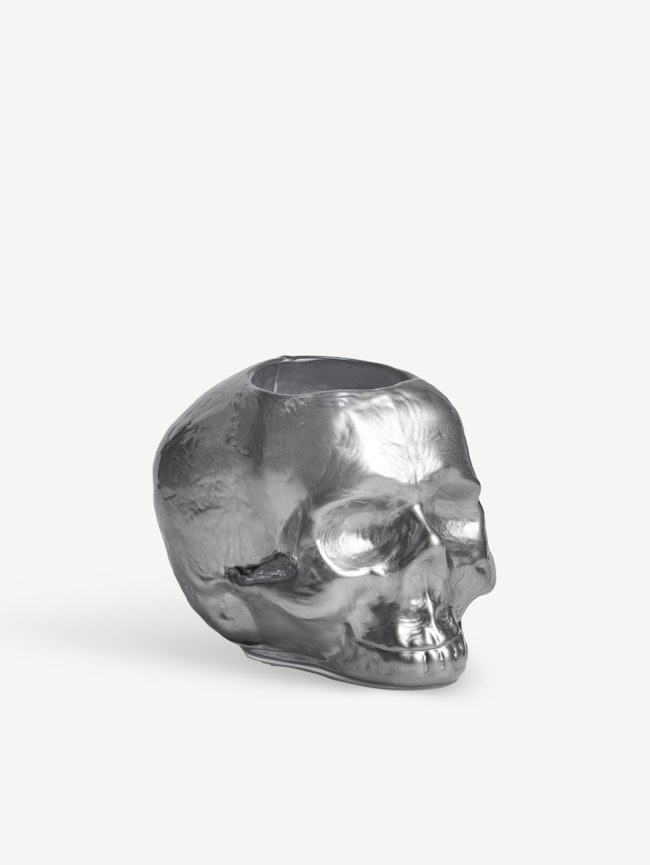 Still life skull votive silver 85mm