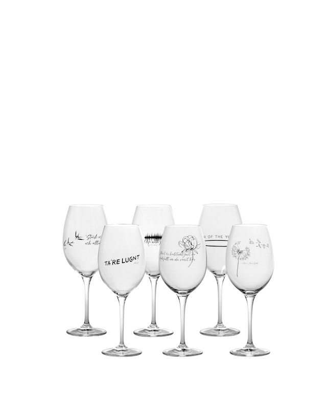 Don't stop the music wine glass 48cl 6-pack