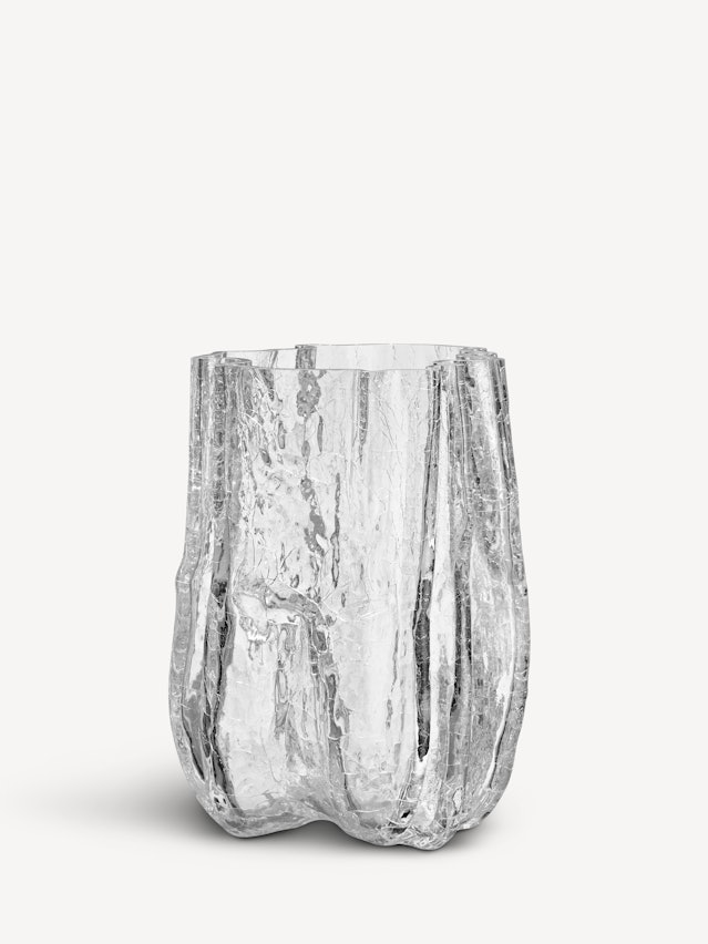 circular Boda vase 270mm Crackle Kosta | glass