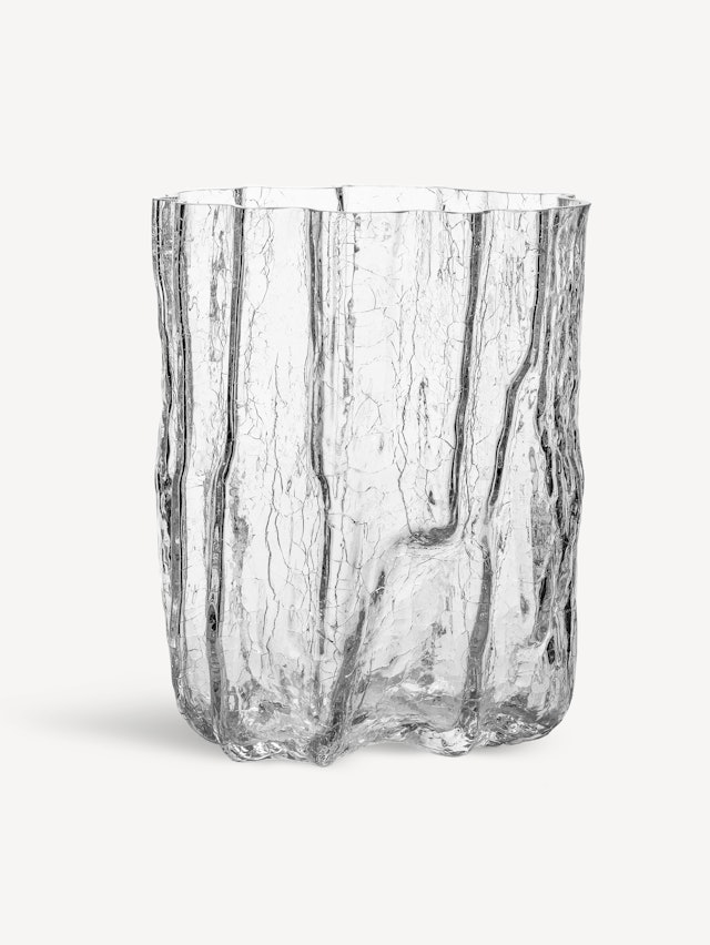 Crackle vase clear