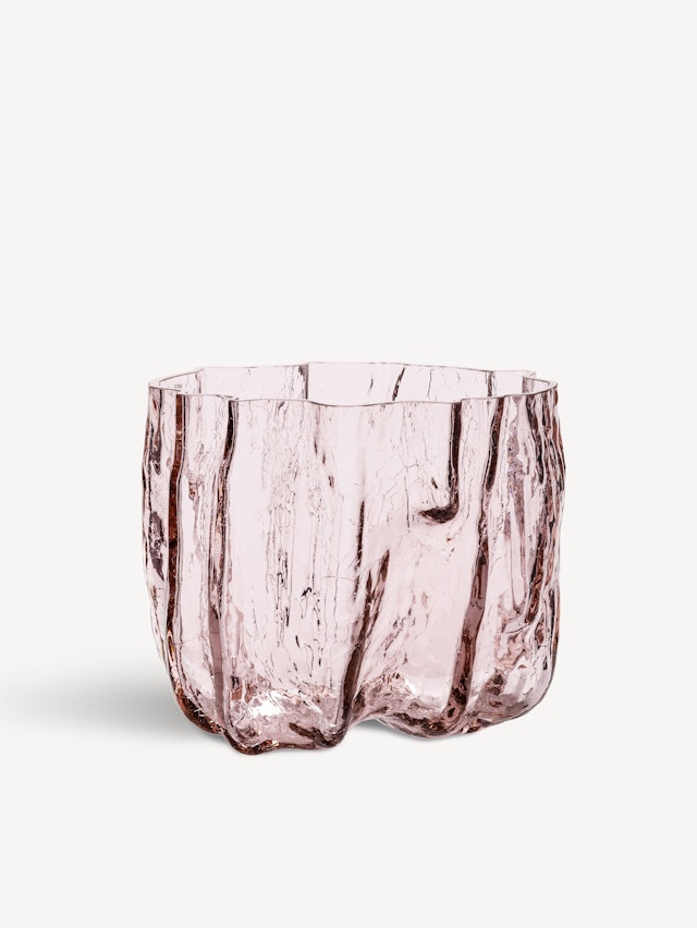 Crackle vase pink 175mm