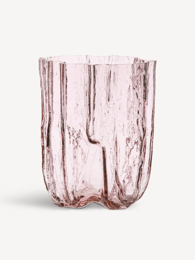 Crackle vase pink