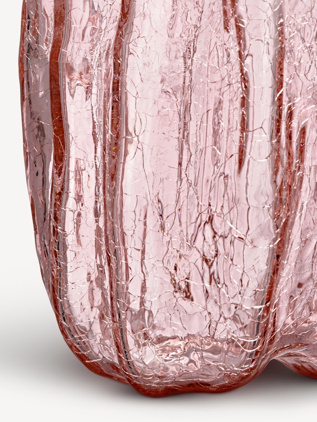 Crackle vas rosa 270mm