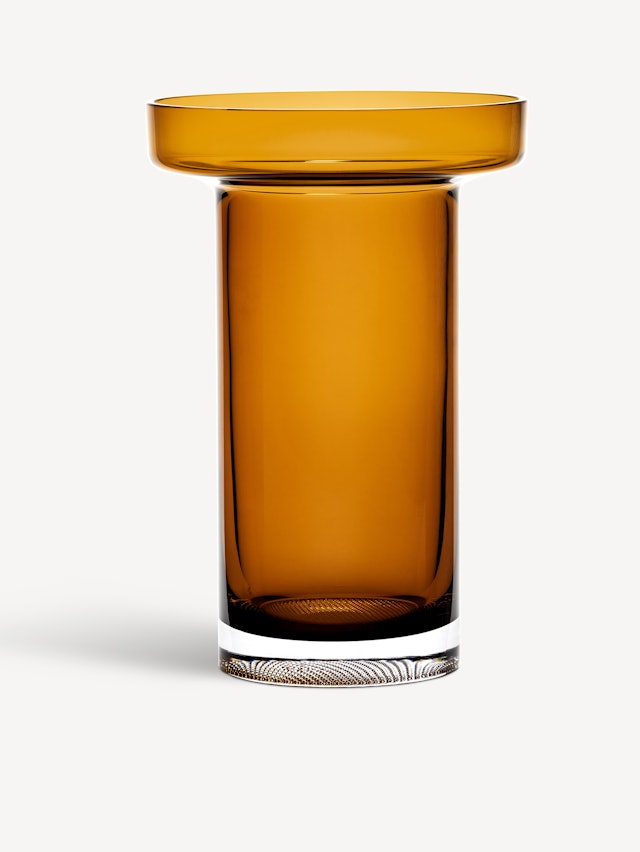Limelight rose vase amber 230mm