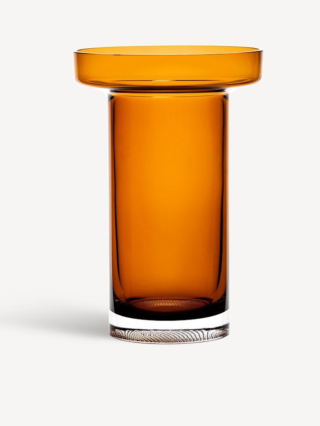 Limelight rose vase amber 230mm